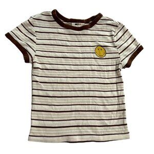 H&M x Smiley T-Shirt in White Striped